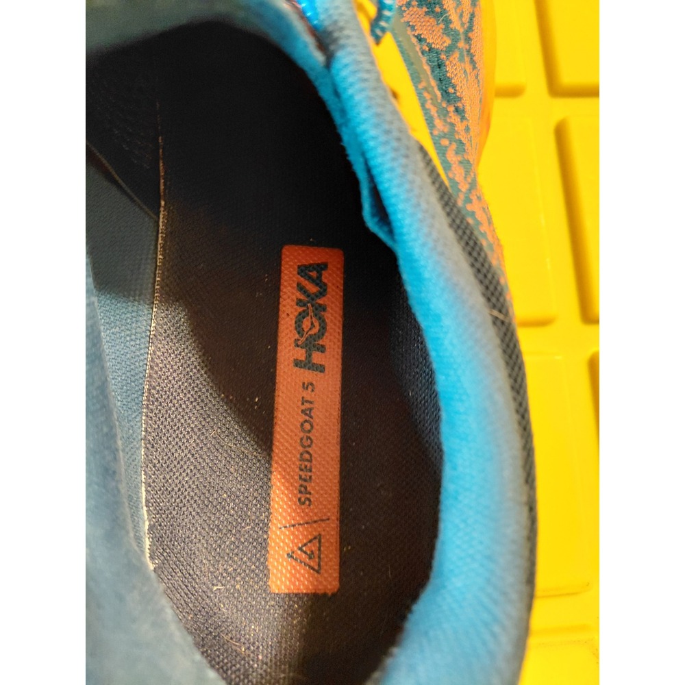 Hoka Speedgoat 5 Women's Trail Running‎ Shoes Teal Orange Size 10 - Picture 5 of 7